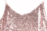 Rose Gold Sequin Ruched Club Dress