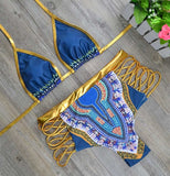 African Print Two-Piece Bikini Suits