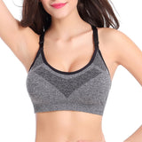 Seamless Adjustable Shoulder Strap Sports Bra