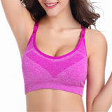 Seamless Adjustable Shoulder Strap Sports Bra