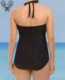 One piece Lace Up Side & Halter Top  Swimsuit