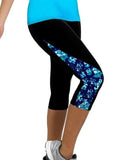 Elastic Three Quarter Length Yoga Leggings