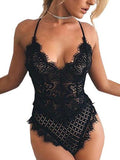 Cut Out Lace Bodysuits