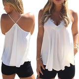 Sleeveless Lace Casual Shirt Blouse