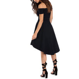 Short Sleeve High Low Cocktail Dress