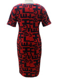 Letter print casual o-neck loose dress