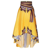 Tribal Print Asymmetrical Maxi Skirt