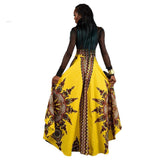 Tribal Print Asymmetrical Maxi Skirt