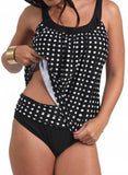 Polka Dot  Tankinis Plus Size Swimsuit