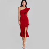 Elegant Empire Slit Fishtail Club Dress