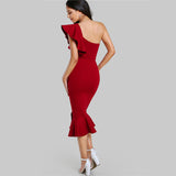 Elegant Empire Slit Fishtail Club Dress