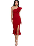 Elegant Empire Slit Fishtail Club Dress