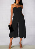 Off the Shoulder Split Front Dressy jumpsuit