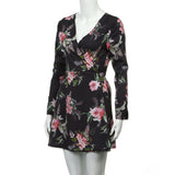 Casual Long Sleeve Floral Party Mini Dress