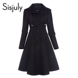 Black vintage gothic a line overcoat