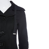 Black vintage gothic a line overcoat