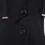 Black vintage gothic a line overcoat