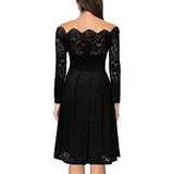 Sexy Vintage Lace Ruffle Dress