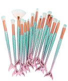 15 Piece Mermaid Makeup Brush Set