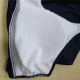 Navy blue tankini swimsuit tops