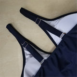 Navy blue tankini swimsuit tops