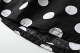 Lantern Sleeve Polka Dots Chiffon Blouses