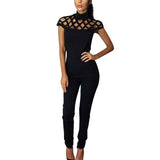 Womens Sexy Hollow Slim Jumpsuit