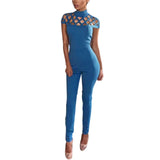 Womens Sexy Hollow Slim Jumpsuit