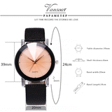 Luxury Quartz Leather Strap Wrist Watch