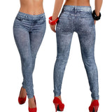 Denim Snowflake Stretch Skinny Soft Leggings