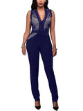 Sleeveless Lace Jumpsuits