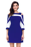 Flare Out Colorblock Dress