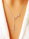 infinity crosses silver chain necklaces