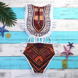 Wakanda African Print Bikini Swimsuit Set