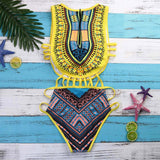 Wakanda African Print Bikini Swimsuit Set