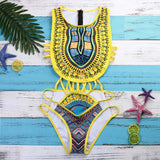 Wakanda African Print Bikini Swimsuit Set