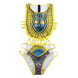 Wakanda African Print Bikini Swimsuit Set