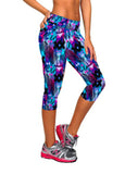 Floral Printing Capris Leggings