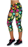 Floral Printing Capris Leggings