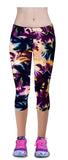 Floral Printing Capris Leggings