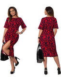 Letter print casual o-neck loose dress