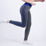 Striped Elastic Waist Yoga Pants