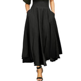 Front Slit Belted High Waist Maxi Skirt