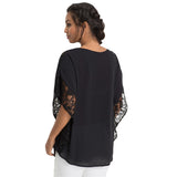 Lace Batwing Sleeve Top