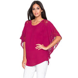 Lace Batwing Sleeve Top