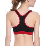 Zipper Front Padded Push Up Wirefree Sports Bra