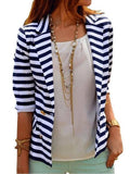 Striped Gold Button Blazer