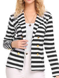 Striped Gold Button Blazer