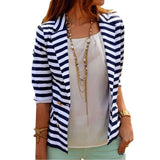 Striped Gold Button Blazer