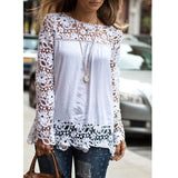 Crochet Flower Chiffion Lace Top